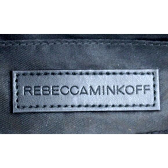 REBECCA MINKOFF TAUPE BROWN GENUINE LEATHER CHAIN CROSSBODY SHOULDER BAG PURSE - Picture 12 of 16